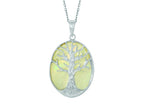 Finejewelers Silver 18 Rhodium Finish Mother Of Pearl Pendant Necklace
