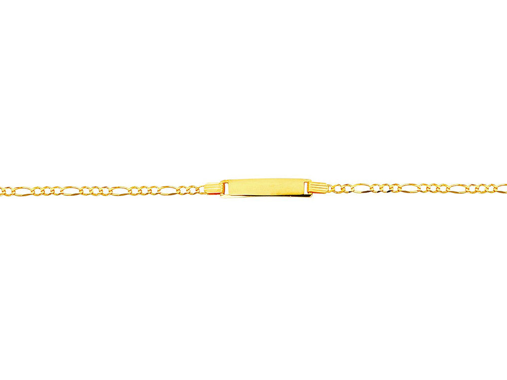 Finejewelers 14k Yellow Gold Shiny Classic Figaro ID Bracelet