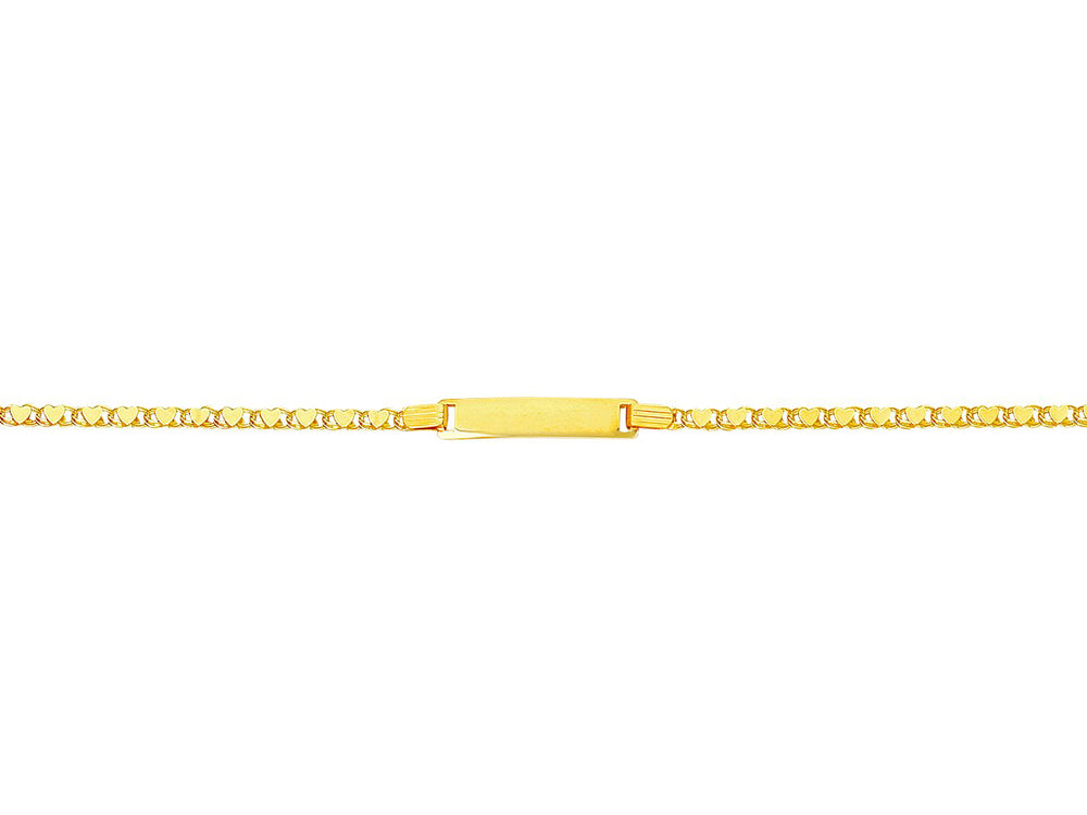 Finejewelers 14k Yellow Gold Shiny Heart Link ID Bracelet