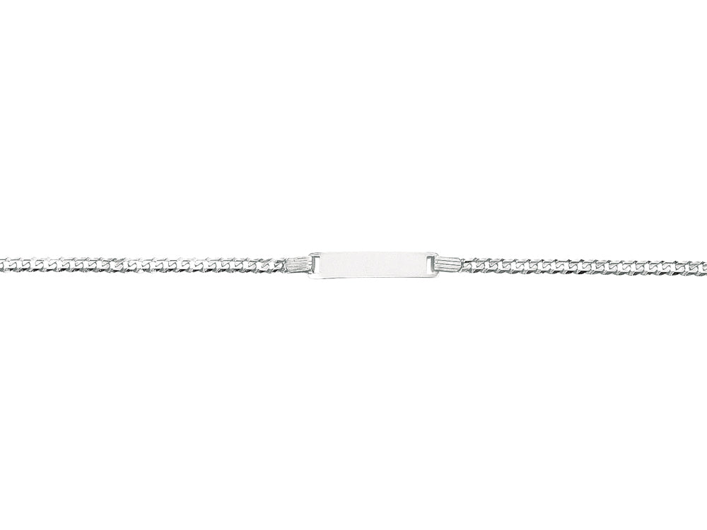 Finejewelers 14k White Gold Shiny Curb Link ID Bracelet