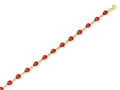 Finejewelers 14k Yellow Gold Shiny Enamel Ladybug Fancy Bracelet