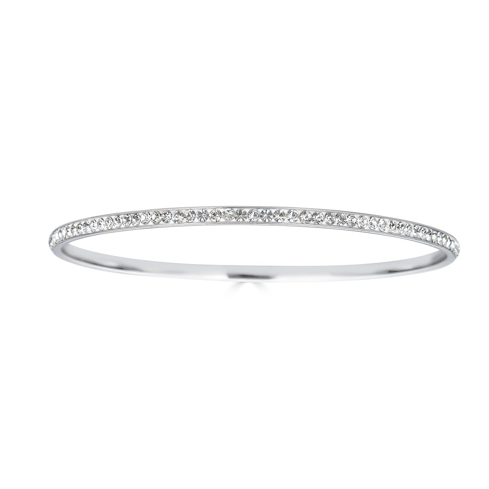 Finejewelers Sterling Silver 7.5 Inch Slip on Eternity Bangle