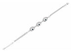 Finejewelers Sterling Silver 6.5 Inch 3 Round Evil Eye Adjustable Bracelet