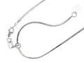 Finejewelers Ruthenium Plated 22 Adjustable Octagonal Snake Chain Necklace Lobster Clasp and Heart