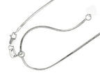 Finejewelers Ruthenium Plated 22 Adjustable Octagonal Snake Chain Necklace Lobster Clasp and Heart