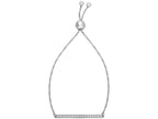 Finejewelers Rhodium Finish Sterling Silver 9.25 Inch Friendship Adjustable Bracelet Draw String Clasp