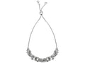 Finejewelers Rhodium Finish Sterling Silver 9.25 Inch Friendship Adjustable Bracelet Draw String Clasp