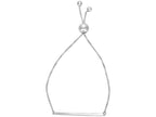 Finejewelers Rhodium Finish Sterling Silver 9.25 Inch Friendship Adjustable Bracelet Draw String Clasp