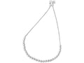 Finejewelers Rhodium Finish Sterling Silver 9.25 Inch Oval Link Adjustable Friendship Bracelet Draw String Clasp