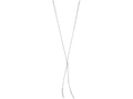 Finejewelers Rhodium Finish Sterling Silver 36 Inch Adjustable Friendship Necklace with Draw String Clasp