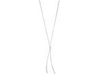 Finejewelers Rhodium Finish Sterling Silver 36 Inch Adjustable Friendship Necklace with Draw String Clasp