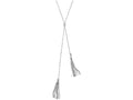 Finejewelers Rhodium Finish Sterling Silver 34 Inch Fancy Adjustable Friendship Necklace Draw String Clasp