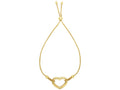 Finejewelers 14k Yellow Gold 9.25 Inch Heart Friendship Adjustable Bracelet With Draw String Clasp