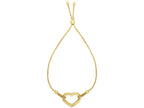 Finejewelers 14k Yellow Gold 9.25 Inch Heart Friendship Adjustable Bracelet With Draw String Clasp