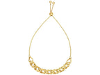 Finejewelers 14k Yellow Gold 9.25 Inch Fancy Adjustable Friendship Bracelet Draw String Clasp