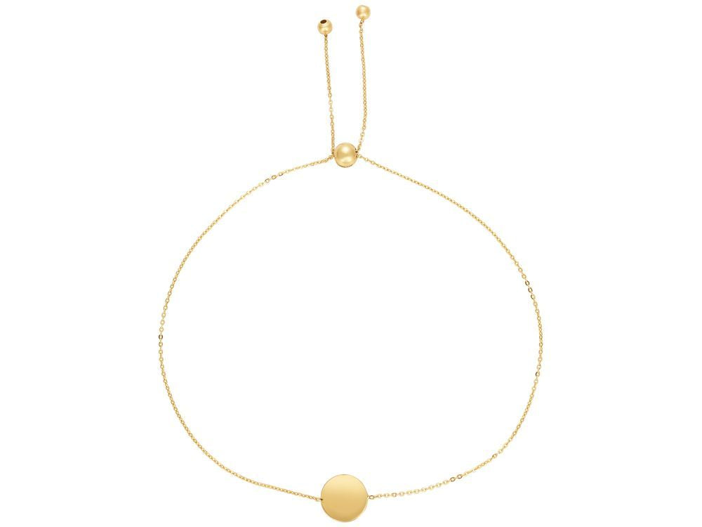 Finejewelers 14k Yellow Gold 9.25 Inch Adjustable Friendship Bracelet Draw String Clasp