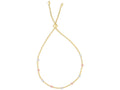 Finejewelers 14k Tri Color Gold 9.25 Inch Station Bead On Yellow Friendship Adjustable Bracelet Draw String Clasp