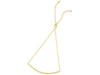 Finejewelers 14k Yellow Gold 9.25 Inch Curve Bar 0.8mm Wheat Chain Friendship Adjustable Bracelet Draw String Clasp