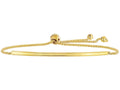 Finejewelers 14k Yellow Gold 9.25 Inch Curve Bar 0.8mm Wheat Chain Friendship Adjustable Bracelet Draw String Clasp