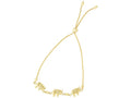 Finejewelers 14k Yellow Gold 9.25 Inch 1mm Wheat Friendship Adjustable Bracelet 3 Elephant Draw String Clap