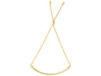 Finejewelers 14k Yellow Gold 9.25 Inch 1mm Wheat Friendship Adjustable Bracelet Curved Bar Draw String Clasp