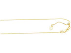 Finejewelers 10 Kt Yellow Gold 10k 22 Inch 0.85mm Classic Adjustable Box Chain Necklace Lobster Clasp