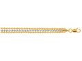 Finejewelers 10 Kt White Gold 10k 7.25 Inch Triple Strand Rope Chain Ladies Fancy Bracelet Lobster Clasp
