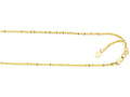 Finejewelers 10 Kt Yellow Gold 10k 22 Inch 1.50mm Adjustable Sparkle Chain Necklace Lobster Clasp