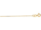 Finejewelers 10 Kt Yellow Gold 10k 16 Inch 0.8mm Bright Cut Cable Chain Necklace With Lobster Clasp