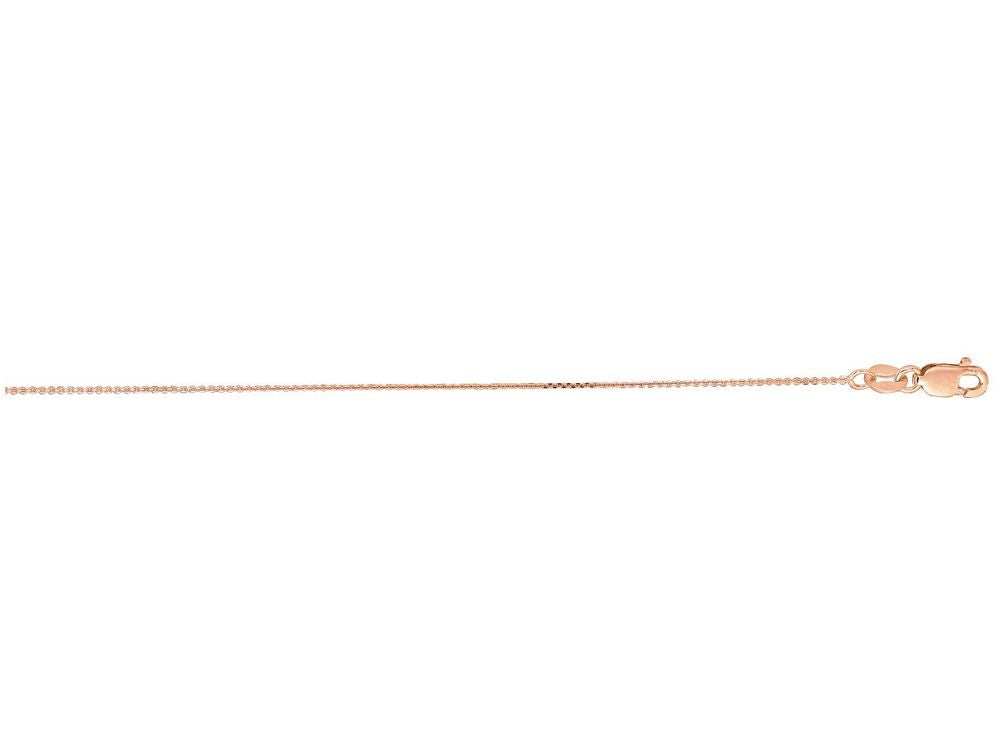 Finejewelers 10 Kt Rose Gold 18 Inch x 0.8 mm Rose Necklace