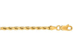Finejewelers 10 Kt Yellow Gold 10k 7 Inch 3.5mm Solid Bright Cut Royal Rope Chain Bracelet Lobster Clasp