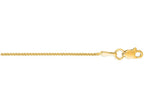 Finejewelers 10 Kt Yellow Gold 10k 16 Inch 1.0mm Bright Cut Round Wheat Chain Necklace With Lobster Clasp