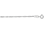 Finejewelers 10 Kt White Gold 10k 16 Inch 1.5mm Classic Singapore Chain Necklace W Ith Lobster Clasp