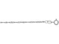 Finejewelers 10 Kt White Gold 10k 7 Inch 1.5mm Bright Cut Singapore Chain Bracelet With Spring Ring Clasp