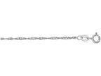Finejewelers 10 Kt White Gold 10k 7 Inch 1.5mm Bright Cut Singapore Chain Bracelet With Spring Ring Clasp