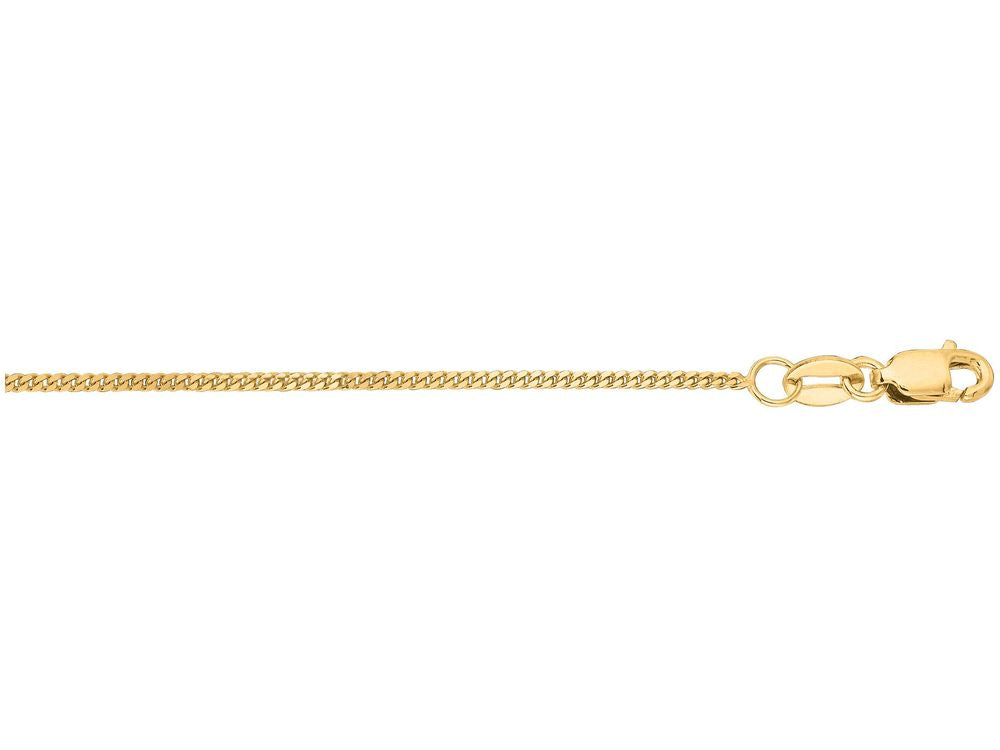 Finejewelers 10 Kt Yellow Gold 10k 16 Inch 1.0mm Bright Cut Gourmette Chain Necklace with Lobster Clasp