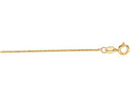 Finejewelers 10 Kt Yellow Gold 10k 16 Inch 1.1mm Bright Cut Cable Chain Necklace With Lobster Clasp