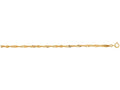 Finejewelers 10 Kt Yellow Gold 10k 7 Inch 2.2mm Bright Cut Sparkle Chain Bracelet With Spring Ring Clasp