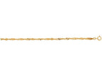 Finejewelers 10 Kt Yellow Gold 10k 7 Inch 2.2mm Bright Cut Sparkle Chain Bracelet With Spring Ring Clasp