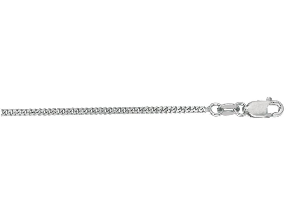 Finejewelers 10 Kt White Gold 10k 16 Inch 1.50mm Bright Cut Gourmette Chain Necklace With Lobster Clasp