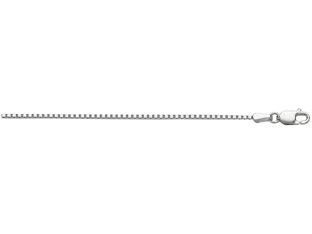 Finejewelers 10 Kt White Gold 10k 18 Inch 1.2mm Bright Cut Octagon Box Chain Necklace With Lobster Clasp