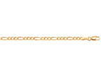 Finejewelers 10 Kt Yellow Gold 10k 7 Inch 3.0mm Bright Cut Royal Figaro Link Bracelet With Lobster Cla Sp