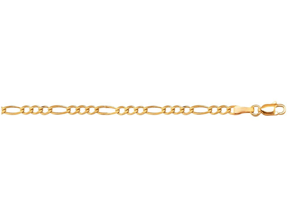 Finejewelers 10 Kt Yellow Gold 10k 7 Inch 3.0mm Bright Cut Royal Figaro Link Bracelet With Lobster Cla Sp