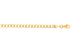 Finejewelers 10 Kt Yellow Gold 10k 18 Inch 4.40mm Bright Cut Curb Lite Chain Necklace With Lobster Clasp