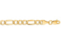 Finejewelers 10 Kt Yellow Gold 7 Inch 4.60mm Bright Cut Figaro Lite Link Bracelet With Lobster Clasp