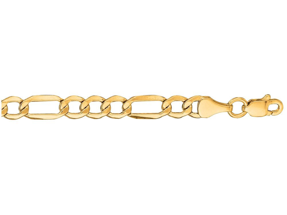 Finejewelers 10 Kt Yellow Gold 7 Inch 4.60mm Bright Cut Figaro Lite Link Bracelet With Lobster Clasp