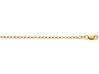 Finejewelers 10 Kt Yellow Gold 10 Inch 2.30mm Bright Cut Rolo Chain Anklet With Lobster Clasp