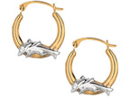 Finejewelers 10 Kt White Gold 10k Graduated Open Round Hoop Type With