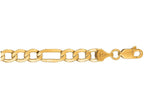 Finejewelers 10 Kt Yellow Gold 10k 8.5 Inch 5.4mm Bright Cut Figaro Lite Link Bracelet Lobster Cl Asp