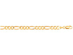 Finejewelers 10 Kt Yellow Gold 10k 7 Inch 5.0mm Bright Cut Royal Figaro Link Bracelet With Lobster Clasp